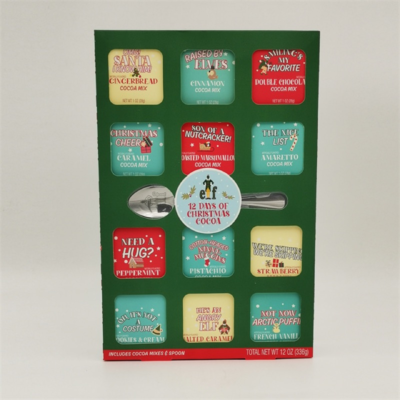 12 days of Christmas cocoa mix gift set with spoon
